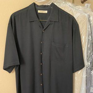Tommy Bahama Black 2XLT Camp Shirt